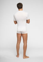 Maglietta Girocollo in Filo di Scozia Costina - Bianco - 0020 bianco | Perofil