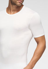 Maglietta Girocollo in Filo di Scozia Costina - Bianco - 0020 bianco | Perofil