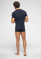 Round Neck T-shirt Stretch Modal X-Touch - Blue - 0023 blu | Perofil