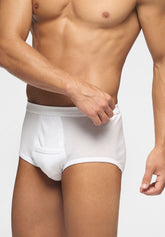 High Briefs Double Mercerized Cotton Canguro - White - 0020 bianco | Perofil