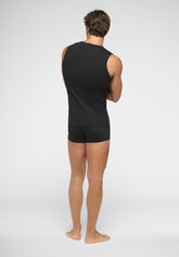 Smanicato Scollo V in Cotone elasticizzato 4Seasons - Nero - 0031 nero | Perofil