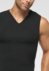 Smanicato Scollo V in Cotone elasticizzato 4Seasons - Nero - 0031 nero | Perofil