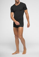 Maglietta Girocollo in Cotone elasticizzato 4Seasons - Nero - 0031 nero | Perofil