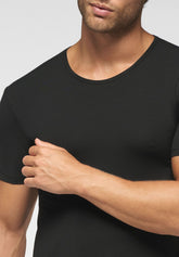 Maglietta Girocollo in Cotone elasticizzato 4Seasons - Nero - 0031 nero | Perofil