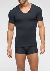 Maglietta Scollo a V profondo in Cotone elasticizzato 4Seasons - Blu - 0023 blu | Perofil