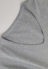 V Neck T-shirt Elasticized Cotton Match Bipack - Grey Mélange - 0041 grigio melange | Perofil