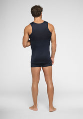 Canotta Spalla Larga in Filo di Scozia Active - Blu - 0023 blu | Perofil