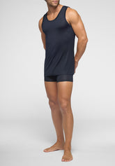 Canotta Spalla Larga in Filo di Scozia Active - Blu - 0023 blu | Perofil