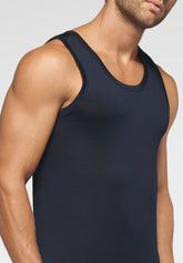 Canotta Spalla Larga in Filo di Scozia Active - Blu - 0023 blu | Perofil