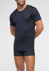 Maglietta Girocollo in Filo di Scozia Active - Blu - 0023 blu | Perofil