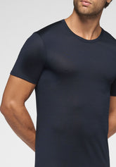 Maglietta Girocollo in Filo di Scozia Active - Blu - 0023 blu | Perofil