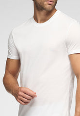 Maglia Girocollo in Cotone Pima Bipack - Bianco - 0020 bianco | Perofil