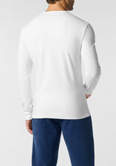 Maglia Manica Lunga Girocollo in Caldo Cotone Warm Fashion - Bianco - 0020 bianco | Perofil