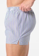 Boxer in Popeline di Cotone Gange Colors Bipack - Fantasia Quadri e Fantasia Righe - 2140 quadro/riga | Perofil