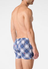 Boxer in Popeline di Cotone Gange Colors Bipack - Fantasia Quadri e Cani e Denim - 2142 check dogs/denim | Perofil