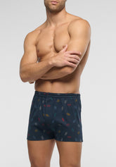 Boxer in Popeline di Cotone Gange Colors Bipack - Fantasia Orologeria e Righe - S818 st.orologi/riga | Perofil