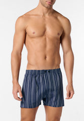 Boxer in Lyocell Fantasia Gelion con Bottoni - Fantasia Righe Blu - 2012 riga blu | Perofil