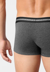 Boxer Shorts in Stretch Cotton Match Bipack - Dark Grey Mélange - 4020 grigio melange scuro | Perofil
