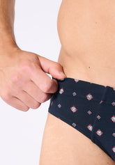 Slip Mini in Cotone Elasticizzato - Fantasia Cravatteria Blu - S275 st.cravatteria blu | Perofil