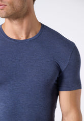 Maglietta Girocollo in Modal Elasticizzato X-Touch - Blu Melange - 4030 blu melange | Perofil