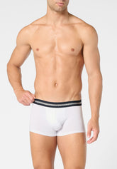 Athletic Boxer in Stretch Cotton with Logo Match Bipack - White - 0020 bianco | Perofil