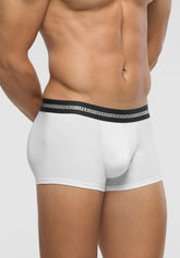 Athletic Boxer in Stretch Cotton with Logo Match Bipack - White - 0020 bianco | Perofil