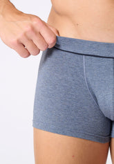 Boxer Short in Cotone Elasticizzato Match Tripack - Blu Melange - 4030 blu melange | Perofil