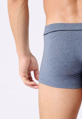Boxer Short in Cotone Elasticizzato Match Tripack - Blu Melange - 4030 blu melange | Perofil