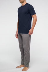 T-shirt Girocollo in cotone elasticizzato Dry Cotton con fibra COOLMAX® EcoMade - Blu - 0023 blu | Perofil