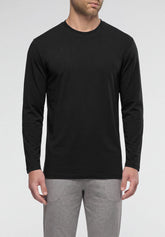 Maglia Manica Lunga in cotone elasticizzato Dry Cotton con fibra COOLMAX® EcoMade - Nero - 0031 nero | Perofil