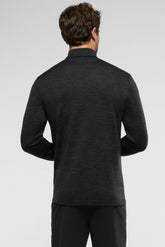 Long-Sleeve Turtleneck in Lyocell, Wool & Cotton - Anthracite Mélange - 0227 antracite | Perofil