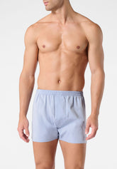 Boxer in Popeline di Cotone Gange Colors Bipack - Fantasia Quadri e Cani e Denim - 2142 check dogs/denim | Perofil