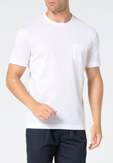 T-Shirt Girocollo in Filo di Scozia Piquet - Bianco - 0020 bianco | Perofil