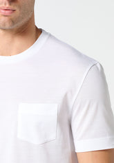 T-Shirt Girocollo in Filo di Scozia Piquet - Bianco - 0020 bianco | Perofil