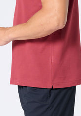 T-Shirt Girocollo in Filo di Scozia Piquet - Sangria - 1354 sangria | Perofil