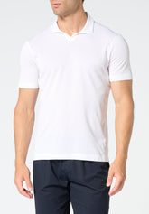 Polo senza bottoni in Filo di Scozia Piquet - Bianco - 0020 bianco | Perofil