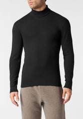 Maglia Manica Lunga Dolcevita in Microcotton Warm Fashion - Nero - 0031 nero | Perofil