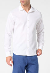 Camicia Manica Lunga in Lino e Cotone - Bianco - 0020 bianco | Perofil