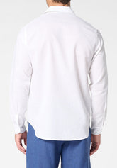 Camicia Manica Lunga in Lino e Cotone - Bianco - 0020 bianco | Perofil