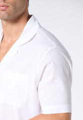 Camicia Manica Corta in Lino e Cotone - Bianco - 0020 bianco | Perofil