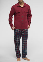 Soft Touch Milano Knit Overshirt Jacket - Ruby - 0504 rubino | Perofil