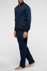 Open Zip Tracksuit in Warm Sweatshirt Fleece - Blue - 0023 blu | Perofil