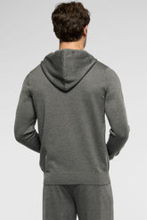Open Zip Tracksuit in Winter Tricot Fabric - Anthracite Mélange - 0227 antracite melange | Perofil