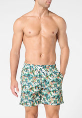 Boxer Mare in Tessuto Tecnico Stampato - Fantasia Tropicale - S903 stampa tropicale | Perofil