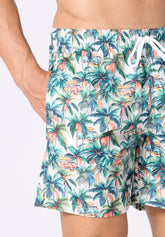 Boxer Mare in Tessuto Tecnico Stampato - Fantasia Tropicale - S903 stampa tropicale | Perofil