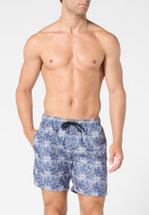 Boxer Mare in Tessuto Tecnico Stampato - Fantasia Fiori - S906 stampa fiori | Perofil