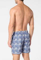 Boxer Mare in Tessuto Tecnico Stampato - Fantasia Fiori - S906 stampa fiori | Perofil