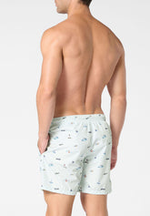 Boxer Mare in Tessuto Tecnico Stampato - Fantasia Marina - S911 stampa marina | Perofil