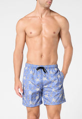 Boxer Mare in Tessuto Tecnico Stampato - Fantasia Stelle - S912 stampa stelle | Perofil