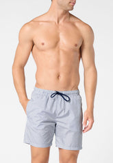 Boxer Mare in Tessuto Tecnico - Fantasia Righe Blu - S915 stampa riga blu | Perofil